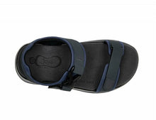 Load image into Gallery viewer, Capri III Standard Fit Men&#39;s Double Adjustable Velcro Strap Nubuck Leather &amp; Textile Flat Sandal
