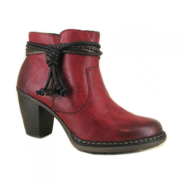 Arya burgundy boots by Rieker