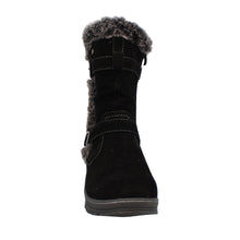 Load image into Gallery viewer, Minnelli22 Wide Fit Women&#39;s Suede With Fur &amp; Buckle Trim Inner Zip Fastening Flat Calf Boot
