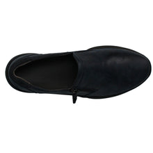Load image into Gallery viewer, Cara Wide Fit Women&#39;s Easy Access Zip Feature Leather Slip On Shoe
