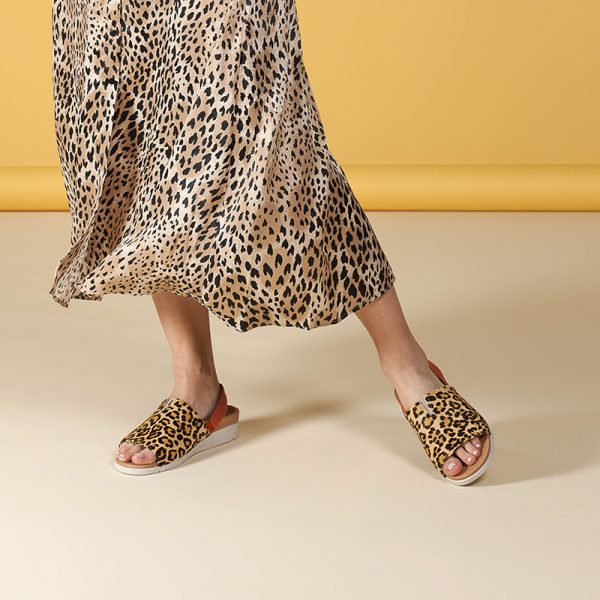 Mara leopard Print Sandals by Strive footwear
