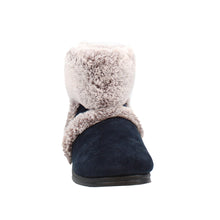 Load image into Gallery viewer, Selina Wide Fit Women&#39;s Slip On Faux Fur Trim Boot Slipper
